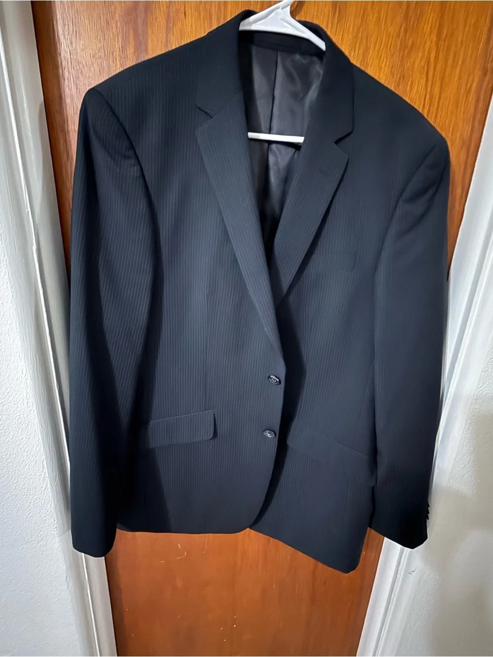 Kenneth Cole Men's Black Pinstripe Suit Jacket